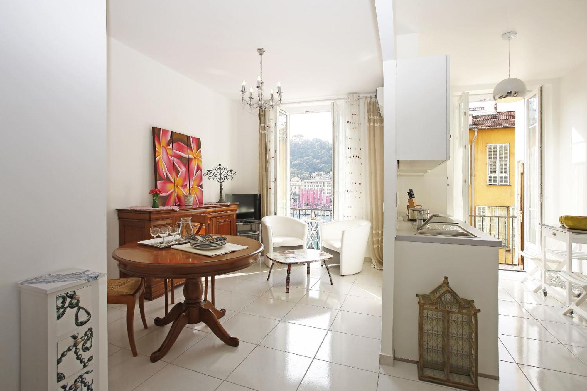 Aigue-Marine - Superbe Appartement Vue Mer 4 Personnes Au Port De Nizza Kültér fotó